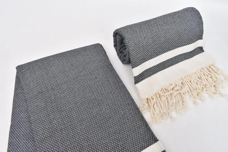 Housewarming Gift, 70x40 Cotton Striped Towel, Custom Gift, Quick-drying cotton Turkish beach towel, Bridal Shower Gift, Guest Towel, Baby Boy Gift - 7