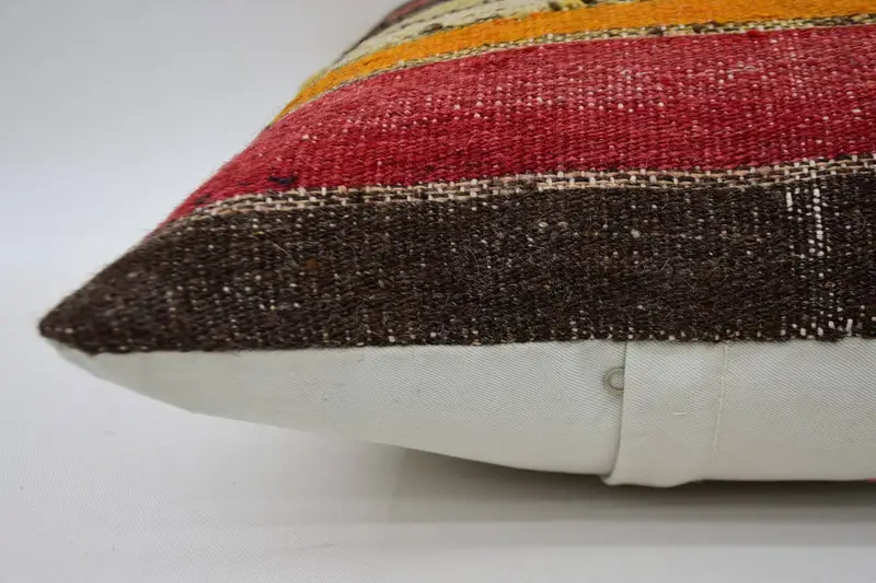 16x16 Brown Cushion Cover, Sofa Pillow Sham, Pillow Cover, Handmade Kilim Cushion, Chair Pillow Case, Interior Designer Pillow, Kilim Pillow Cover - 5