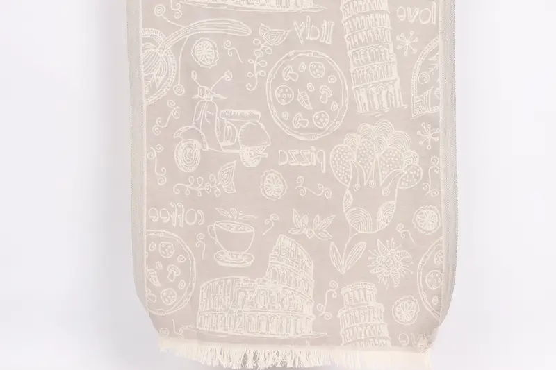 Bridesmaid Gifts Personalized, Personalized Hand Towel, Gifts For Him, Kitchen Towel, Personalized Gifts, 28x20 Cotton Italian Symbols Design Towel - 1