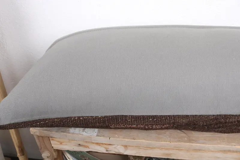 Vintage Kilim Throw Pillow, Aztec Cushion, 16x36 Brown Pillow, Muted Cushion Cover, Kilim Cushion Sham, Cushion Cover, Home Decor Pillow - 7