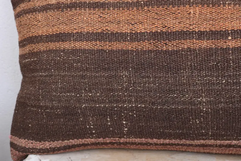 Vintage Kilim Throw Pillow, Aztec Cushion, 16x36 Brown Pillow, Muted Cushion Cover, Kilim Cushion Sham, Cushion Cover, Home Decor Pillow - 3