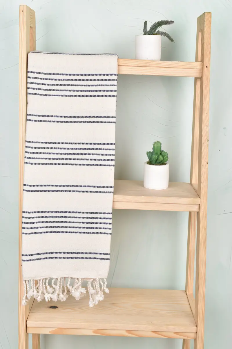 Turkish hand towel, Organic cotton peshtemal for spa and beach, Embroidery Towels, Gift For Her, Turkish bath towel, 70x40 Cotton Striped Towel - 8