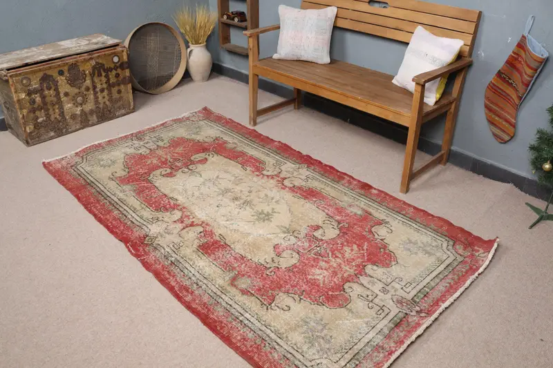 ベージュ カモフラージュ ラグ、4.1x7.5 フィート シックな装飾