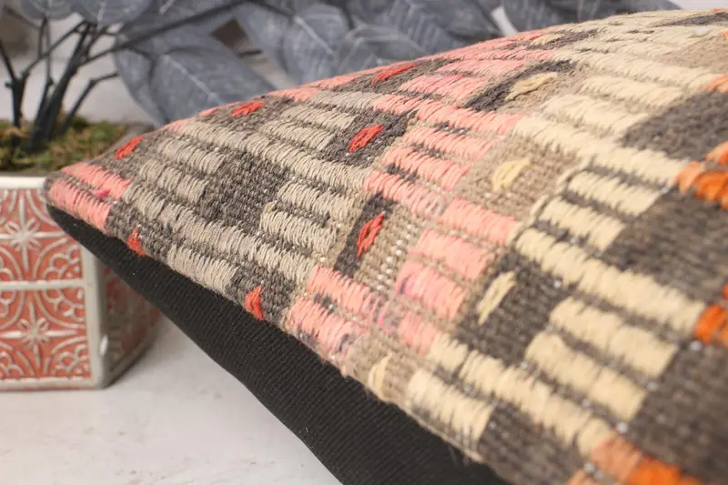 Pillow Cover, Retro Pillow Sham, Kilim Pillow Cover, Kilim Cushion Sham, 16x24 Red Cushion Cover, Ottoman Cushion Case, Gift Pillow - 7