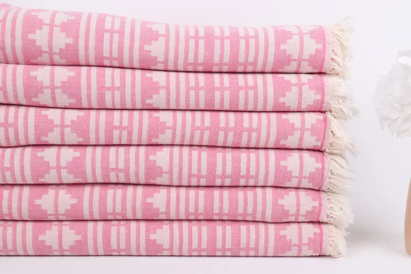 Personalized Bridesmaid Gift, Wedding Favors, Guest Towel, Turkish towel, Holiday Towel, 70x40 Cotton Kilim Design Towel, Valentines Day Gift Idea - 4