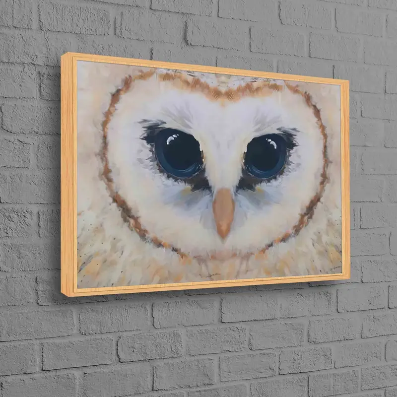 Lienzo de búho abstracto: regalo moderno para amantes del búho Lámina artística