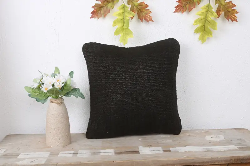 Antique Pillows, Retro Pillow Case, 12x12 Brown Pillow Sham, Turkish Pillow, Pillow Sham, Neutral Cushion, Boho Pillow Sham Cover - 2