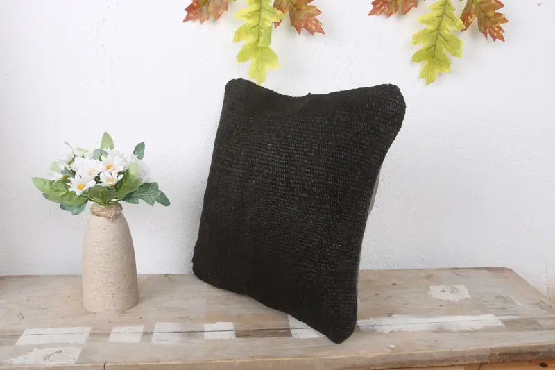 Antique Pillows, Retro Pillow Case, 12x12 Brown Pillow Sham, Turkish Pillow, Pillow Sham, Neutral Cushion, Boho Pillow Sham Cover - 4