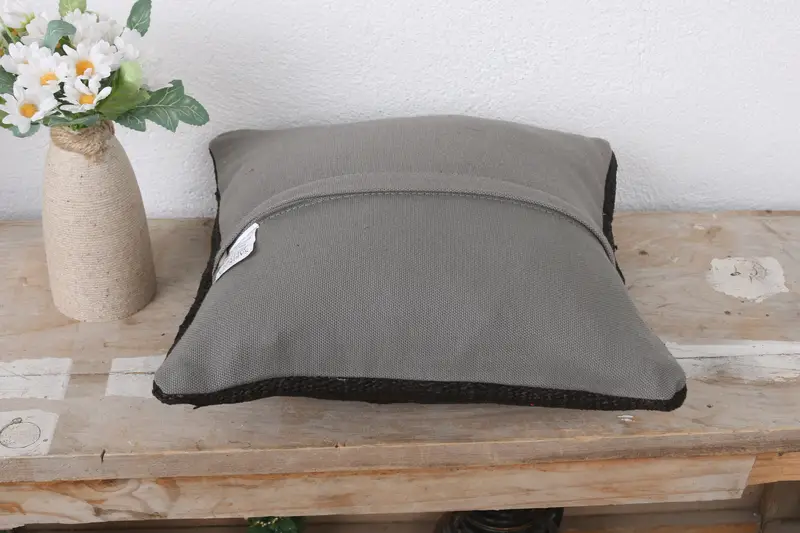 Antique Pillows, Retro Pillow Case, 12x12 Brown Pillow Sham, Turkish Pillow, Pillow Sham, Neutral Cushion, Boho Pillow Sham Cover - 7