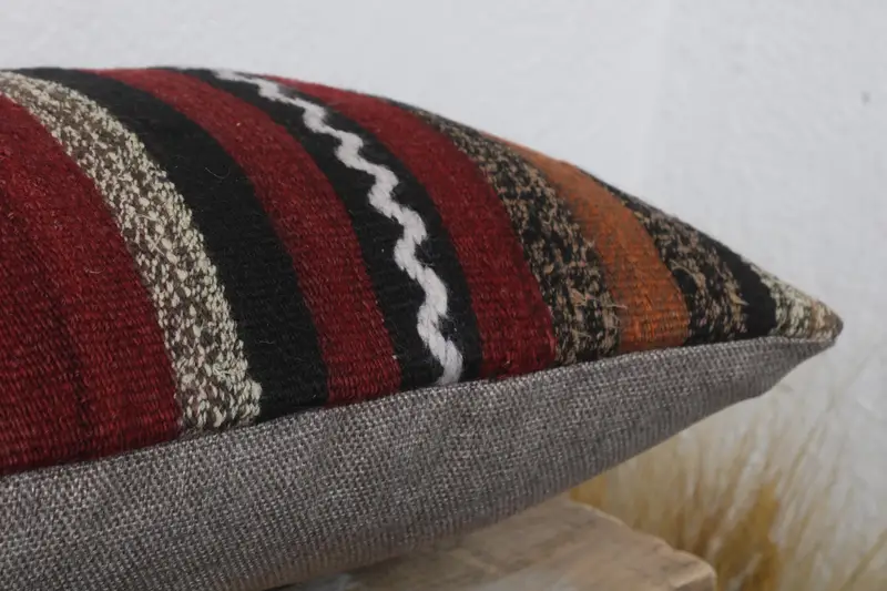 Interior Designer Pillow, Cushion Case, Boho Pillow, Lounge Throw Pillow Case, Neutral Cushion Case, Turkish Pillow, 12x24 Brown Pillow - 6