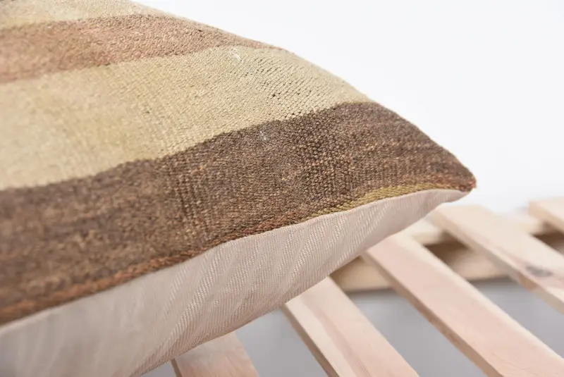 Boho Pillow, 24x24 Brown Cushion Case, Vintage Kilim Throw Pillow, Cushion Case, Authentic Cushion Case, Tribal Cushion, Interior Designer Pillow - 7