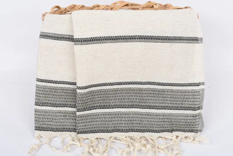 Wedding Favors, Personalized Gifts, Wedding Anniversary Gift, 40x20 Linen Striped Towel, Summer Towel, Small Bath Towels, Monogram Dish Towel - 5