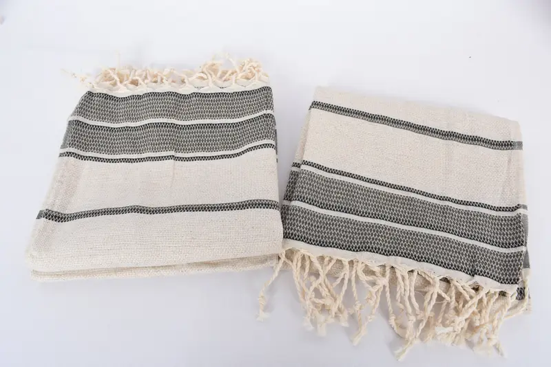 Wedding Favors, Personalized Gifts, Wedding Anniversary Gift, 40x20 Linen Striped Towel, Summer Towel, Small Bath Towels, Monogram Dish Towel - 7