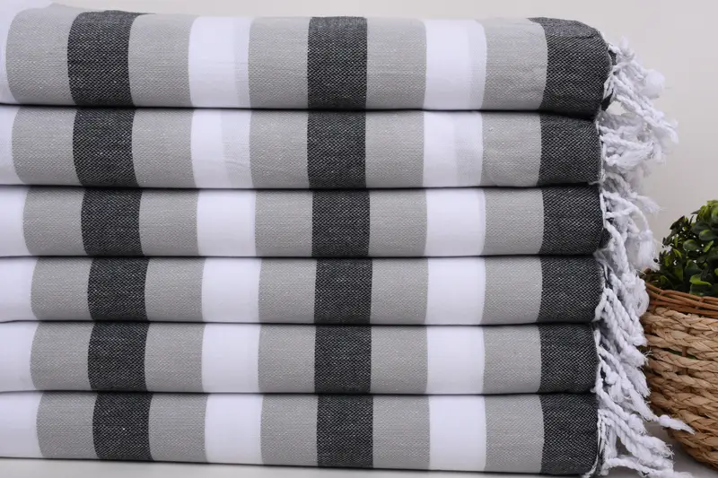 Wedding Towel, Housewarming Gift, Quick-dry towel, Bulk Order Towel, 70x40 Cotton Striped Towel, Gifts For Him, Maid Of Honor Gift, Home Decor Gifts - 2