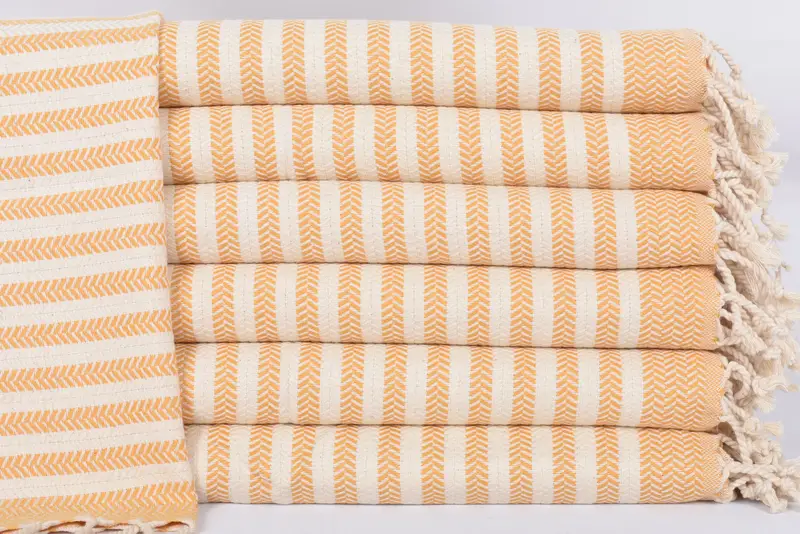 Best Friend Christmas Gift Mustard Chevron Dish Towel, 40x18 Inches