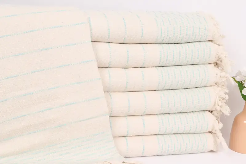 Personalized Blanket, 98x92 Cotton Striped Design Towel, Throw Blanket Couch, Best Friend Gift, Halloween Bachelorette Party, Bridal Shower Gift - 1