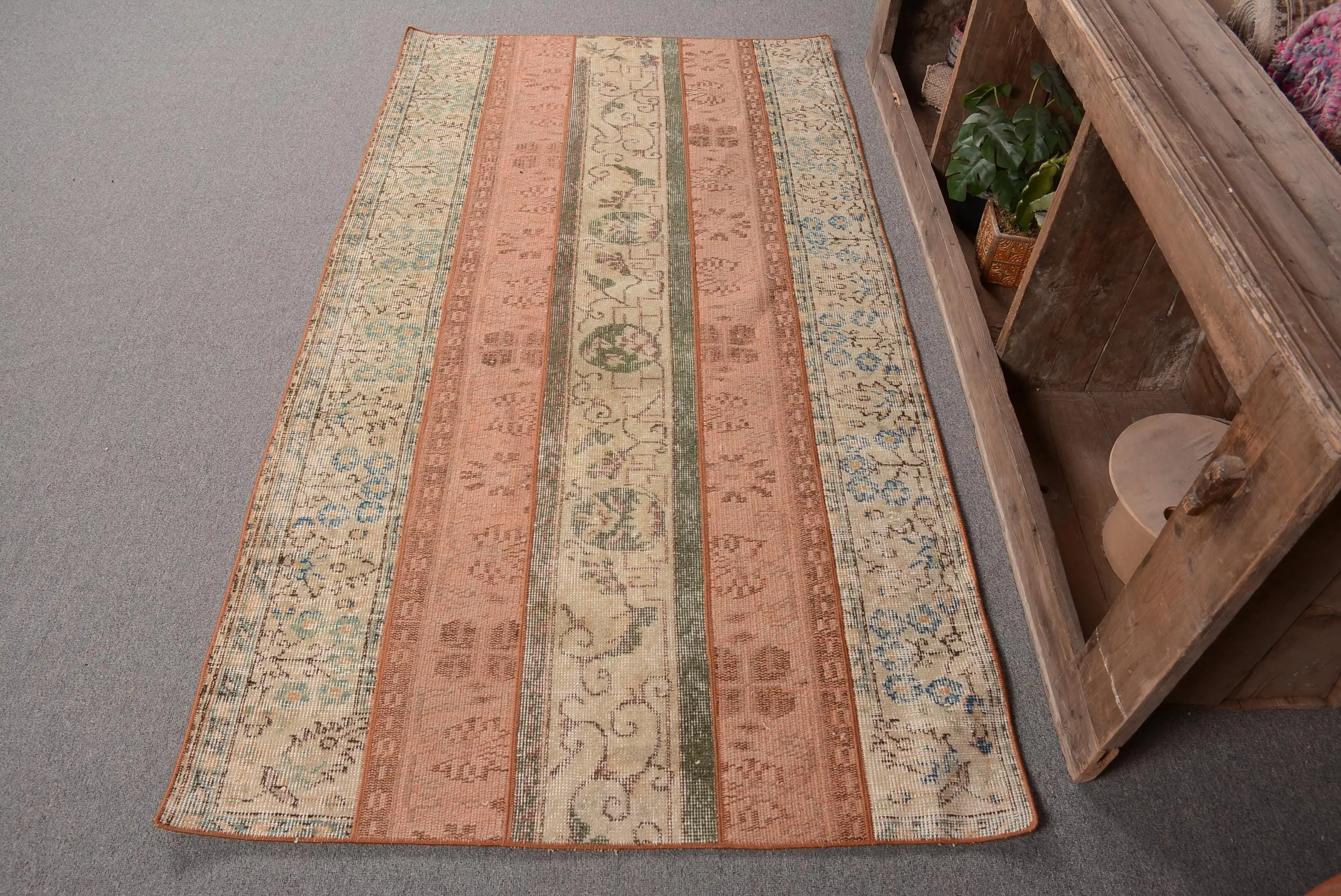 Alfombra de Lunares Verde y Naranja, 3,4x6,5 ft Chic Decor - 1