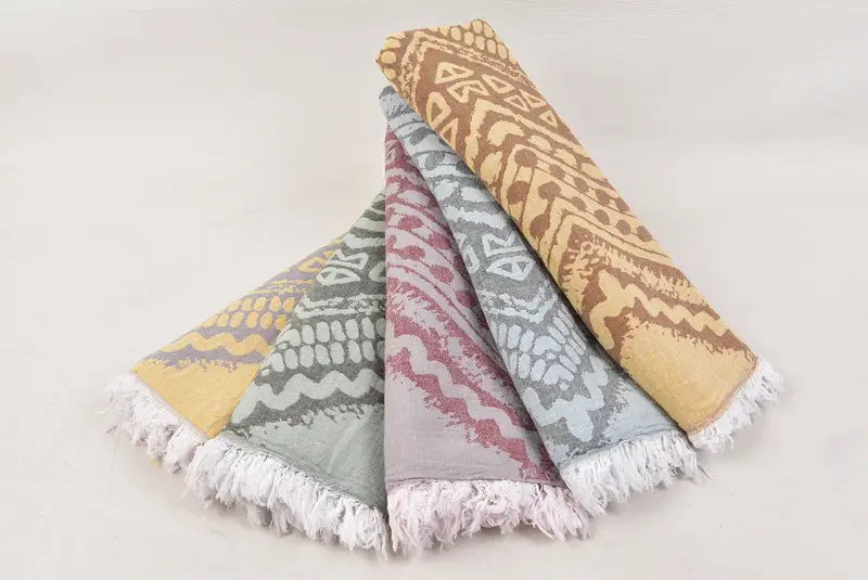 Summer Towel, Organic Towel, Gift For The Home Decor, Gift For Her, Turkish hand towel, Birthday Gift, Thin towel, 68x40 Cotton Striped Towel - 4