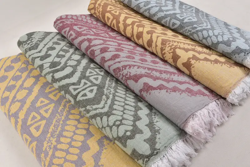 Summer Towel, Organic Towel, Gift For The Home Decor, Gift For Her, Turkish hand towel, Birthday Gift, Thin towel, 68x40 Cotton Striped Towel - 6