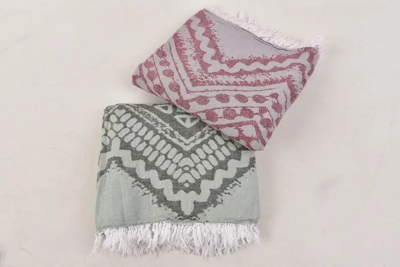 Summer Towel, Organic Towel, Gift For The Home Decor, Gift For Her, Turkish hand towel, Birthday Gift, Thin towel, 68x40 Cotton Striped Towel - 7