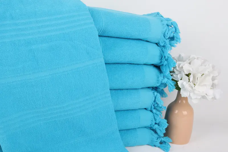 Travel towel, Handmade Turkish Towel, Personalized Wedding Gift, 70x36 Cotton Striped Terry Towel, Luxury towel, Scarf Towel, Wedding Gift For Bride - 1