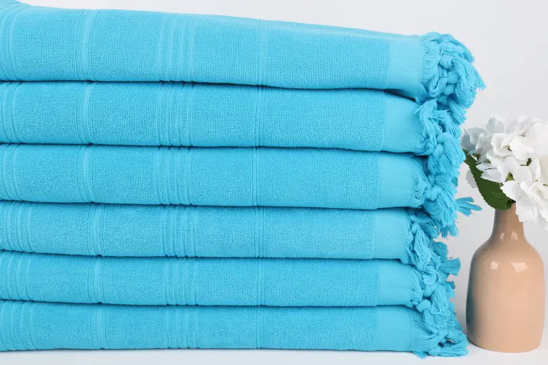 Travel towel, Handmade Turkish Towel, Personalized Wedding Gift, 70x36 Cotton Striped Terry Towel, Luxury towel, Scarf Towel, Wedding Gift For Bride - 3