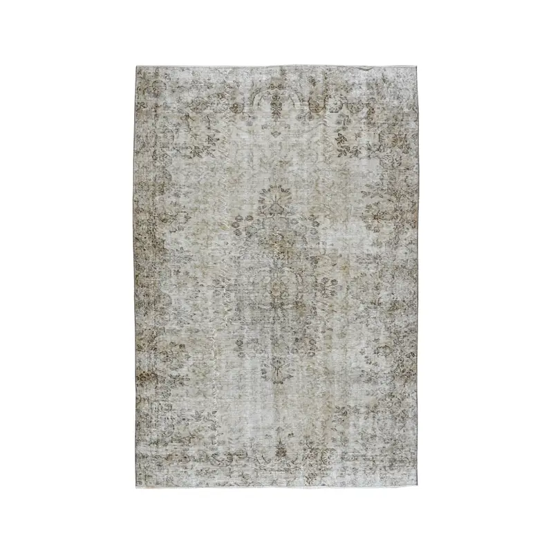 Vintage 5.3x7.8 ft Oversize Rug, Turkish Rug, Oushak Gray Ombré Rug - 1