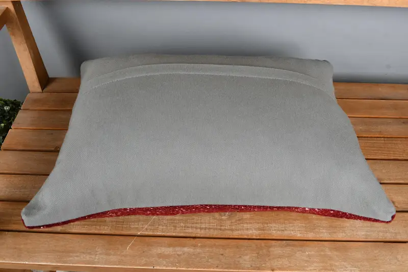 Kilim Pillow, Cozy Throw Pillow Case, Cushion, Pillow for Sofa, Vintage Kilim Throw Pillow, Bolster Pillow Cover, 16x24 Red Pillow Cover - 5