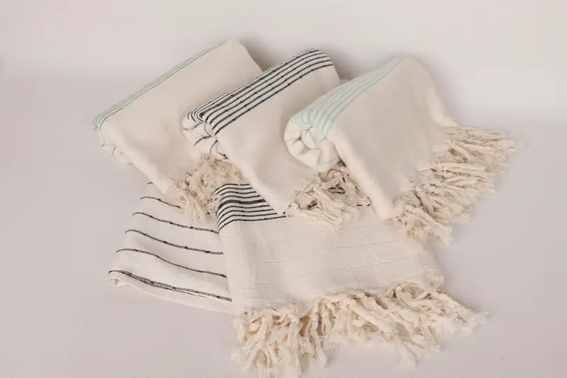 Organic Towel, Personalized Turkish Towel, Organic towel, Anniversary Gift For Her, Bachelor Bachelorette Party Favors, 70x40 Cotton Striped Towel - 5