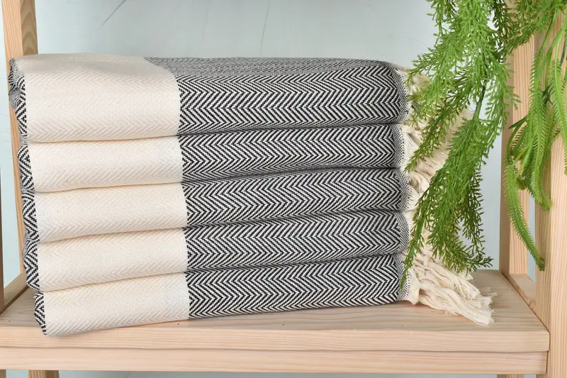 Bachelorette Gifts, Gym Towel, Home Decor Towel, Girls Weekend Favors, Personalized Towel, 70x40 Cotton Herringbone Towel, Monogrammed Beach Towel - 2