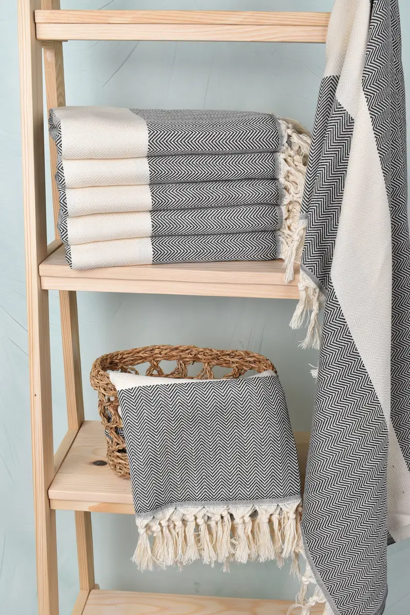 Bachelorette Gifts, Gym Towel, Home Decor Towel, Girls Weekend Favors, Personalized Towel, 70x40 Cotton Herringbone Towel, Monogrammed Beach Towel - 3
