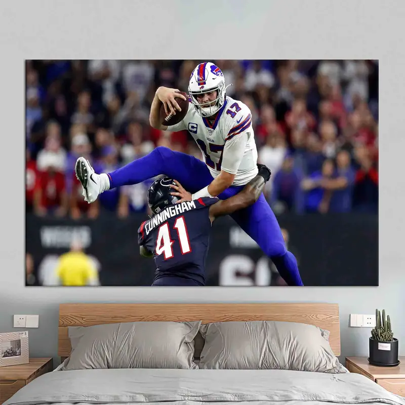 Trendy Josh Allen Buffalo Bills Canvas Print - Artistic Home Decor