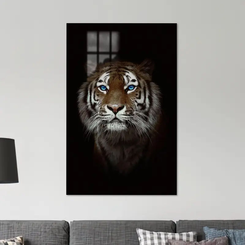 Impresión moderna de lienzo de tigre para cueva de hombre, oficina o granja