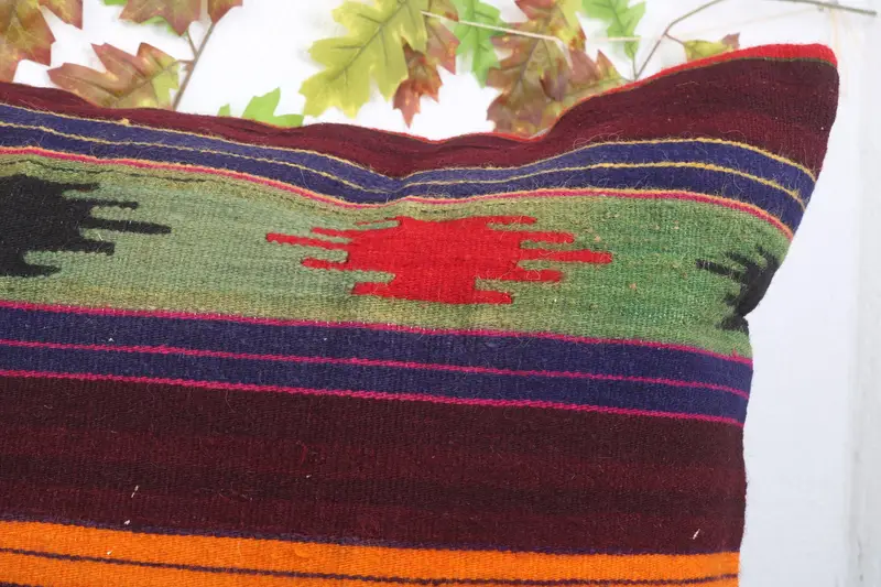 Wholesale Pillow, Handmade Kilim Cushion, 24x24 Brown Pillow, Kilim Pillow, Home Decor Pillow, Pillow Cover, Office Chair Pillow Sham - 5