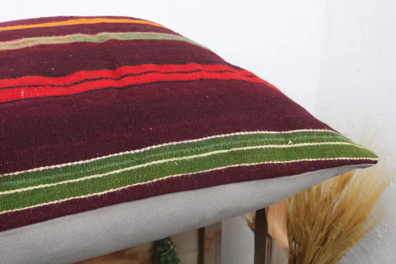 Wholesale Pillow, Handmade Kilim Cushion, 24x24 Brown Pillow, Kilim Pillow, Home Decor Pillow, Pillow Cover, Office Chair Pillow Sham - 6