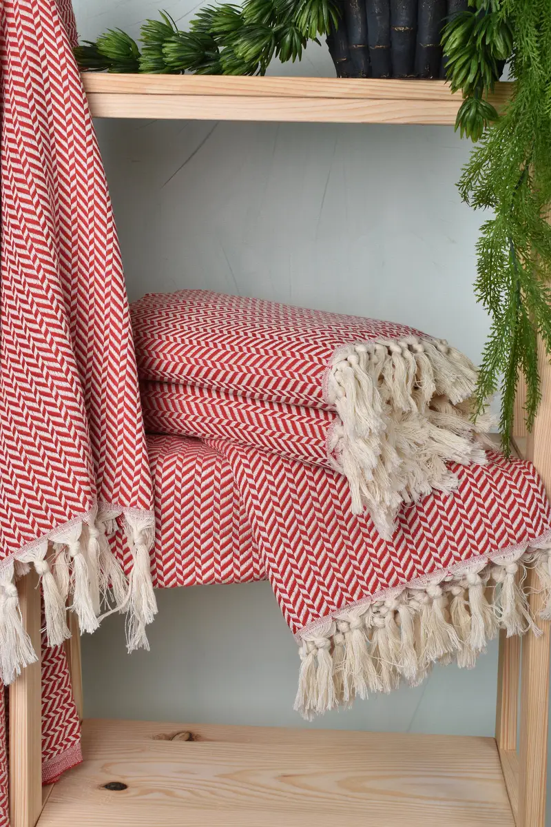 Gift For Boyfriend, Sand-Resistant Peshtemal, Personalized Home Gift Wedding, Beach towel, Organic towel, Summer Gift, 70x40 Cotton Chevron Towel - 6