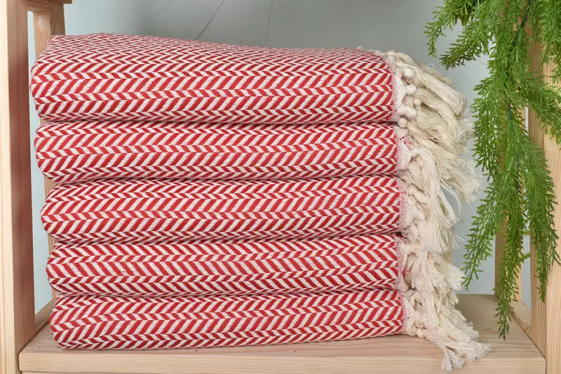 Gift For Boyfriend, Sand-Resistant Peshtemal, Personalized Home Gift Wedding, Beach towel, Organic towel, Summer Gift, 70x40 Cotton Chevron Towel - 2