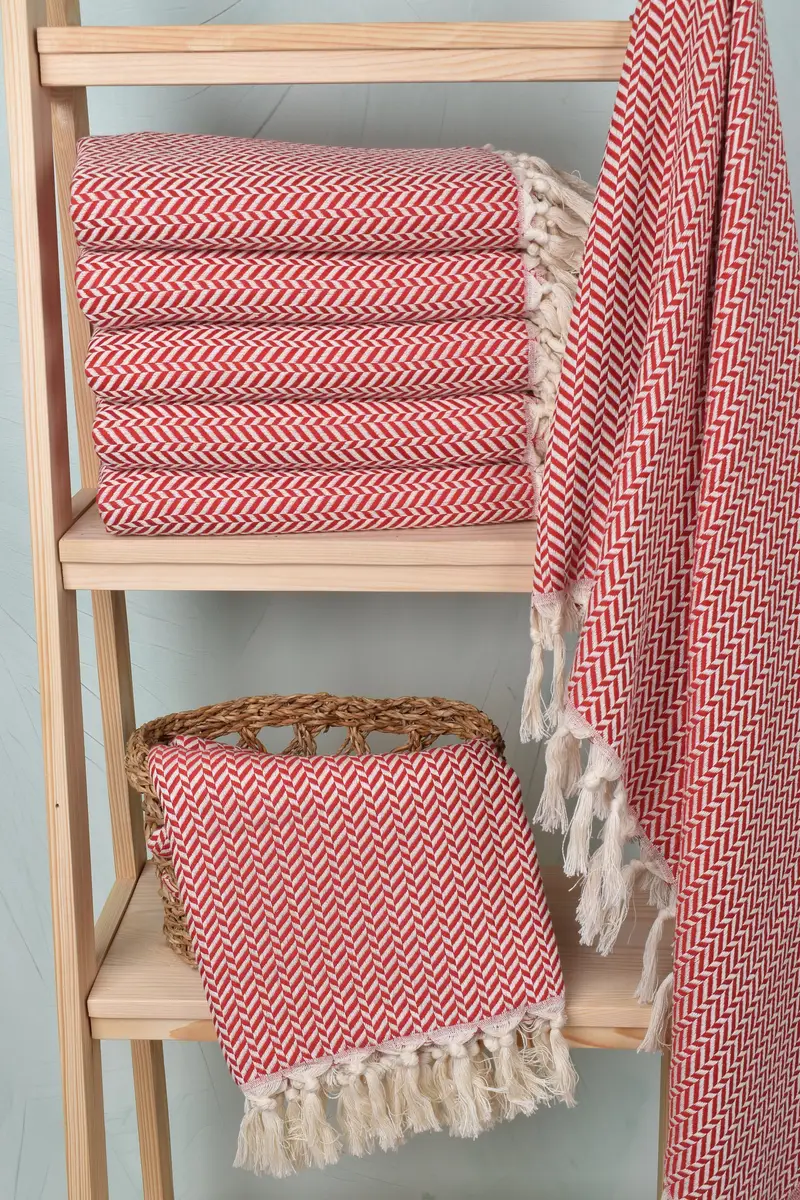 Gift For Boyfriend, Sand-Resistant Peshtemal, Personalized Home Gift Wedding, Beach towel, Organic towel, Summer Gift, 70x40 Cotton Chevron Towel - 3