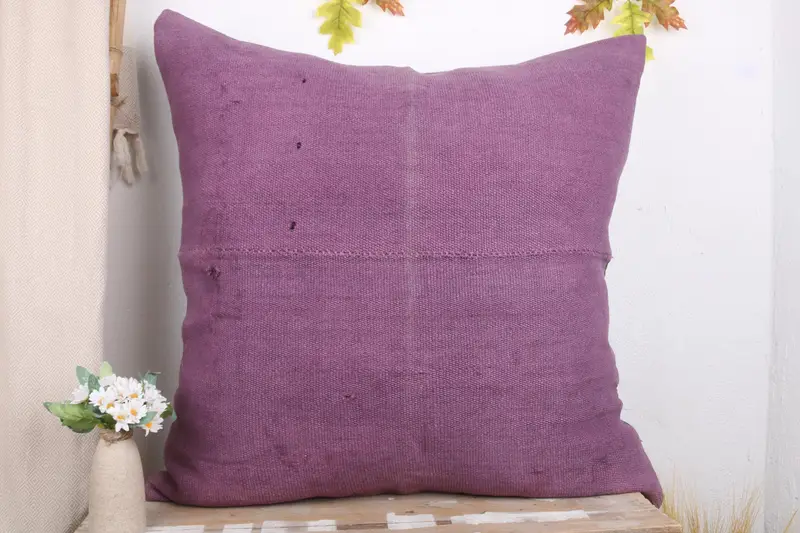 Pillow, Ethnical Kilim Rug Pillow, Nomadic Pillow, Boho Pillow Sham Cover, Pillow for Sofa, 32x32 Pink Cushion Cover, Cozy Throw Pillow Case - 2