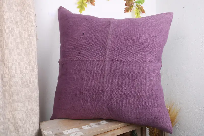 Pillow, Ethnical Kilim Rug Pillow, Nomadic Pillow, Boho Pillow Sham Cover, Pillow for Sofa, 32x32 Pink Cushion Cover, Cozy Throw Pillow Case - 4