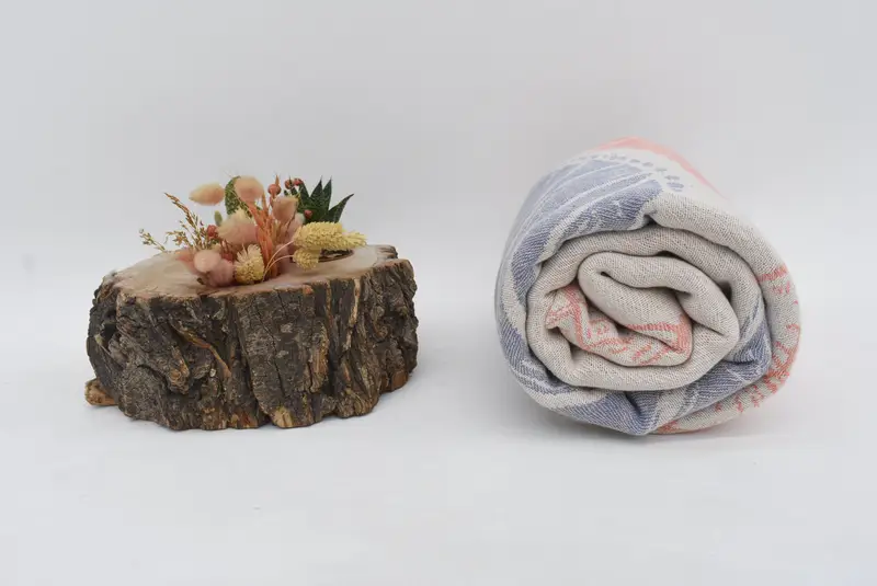Woven Blanket, Boho Throw Blankets, Turkish Blanket, Valentines Day Gift Idea, 88x64 Cotton Underwater Animals Design Towel, Turkish Towel Blanket - 7