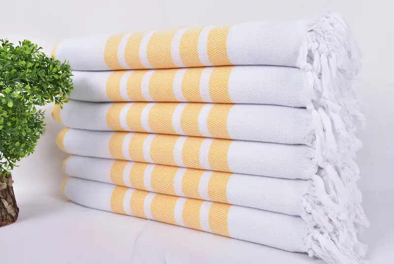 Hammam Towel USA, Handmade Gift, Bachelorette Party Gift, Custom Name Towel, Thin towel, Mother Of The Groom Gift, 70x40 Cotton Herringbone Towel - 3
