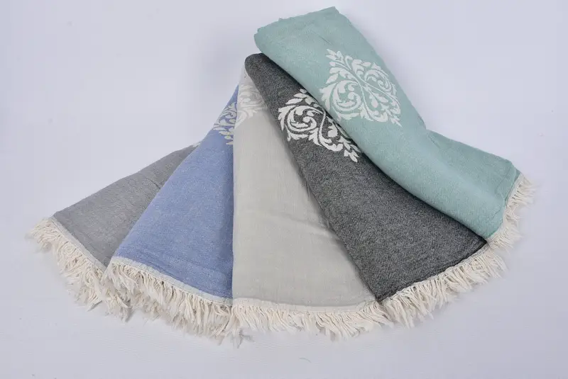 70x60 Cotton Baroque Towel, Monogram Blanket, Bachelorette Party Favors, Monogram Beach Blanket, Wedding Gift, Throw Blanket, Organic Beach Blanket - 6