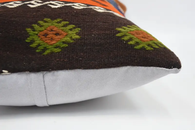 20x28 Orange Cushion, Boho Pillow Sham Cover, Meditation Pillow, Boho Pillow, Pillow Cover, Bolster Pillow, Art Deco Cushion, Vintage Pillow - 5