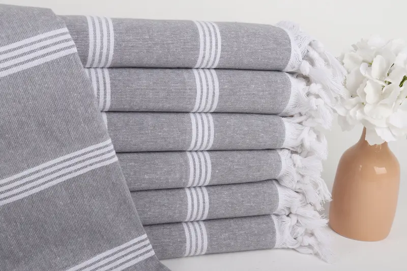 70x30 Cotton Striped Towel, Yoga Towel, Valentines Day Gift For Him, Turkish bath towel, Gift For Her, Bridemaids Beach Towel, Monogram Beach Towel - 1