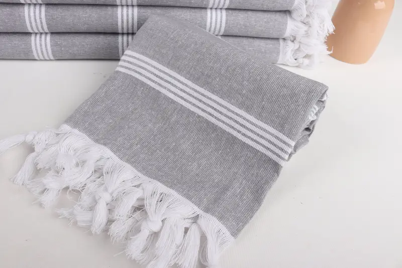 70x30 Cotton Striped Towel, Yoga Towel, Valentines Day Gift For Him, Turkish bath towel, Gift For Her, Bridemaids Beach Towel, Monogram Beach Towel - 4