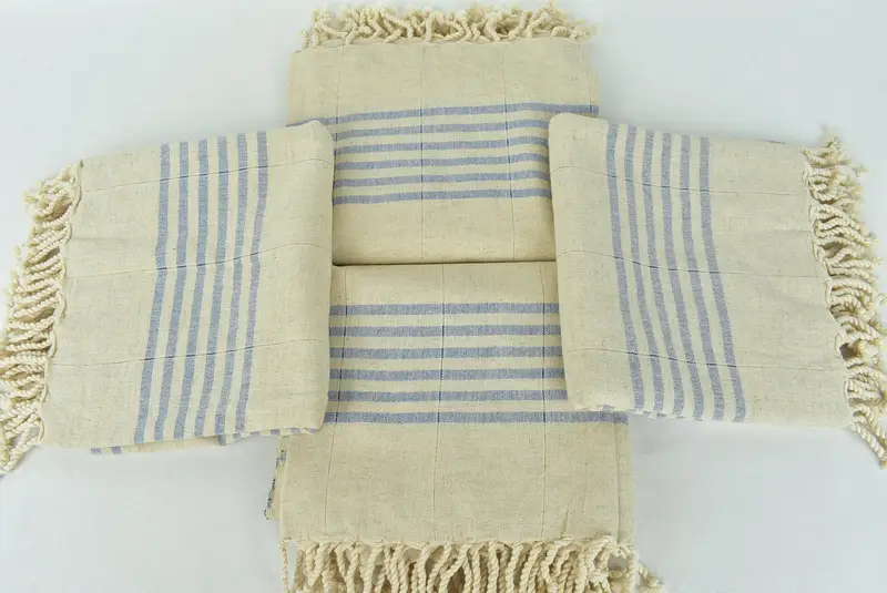 Beach towel, Organic towel, Anniversary Gift For Her, Summer Gift, 70x40 Linen Striped Towel, Personalized Towel Gift, Turkish Towel Beach Towel - 6