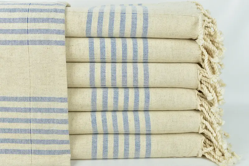 Beach towel, Organic towel, Anniversary Gift For Her, Summer Gift, 70x40 Linen Striped Towel, Personalized Towel Gift, Turkish Towel Beach Towel - 1