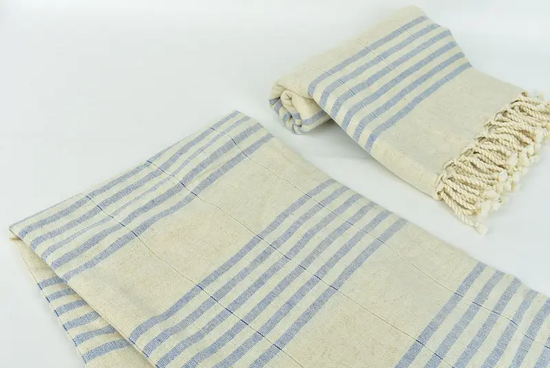 Beach towel, Organic towel, Anniversary Gift For Her, Summer Gift, 70x40 Linen Striped Towel, Personalized Towel Gift, Turkish Towel Beach Towel - 7