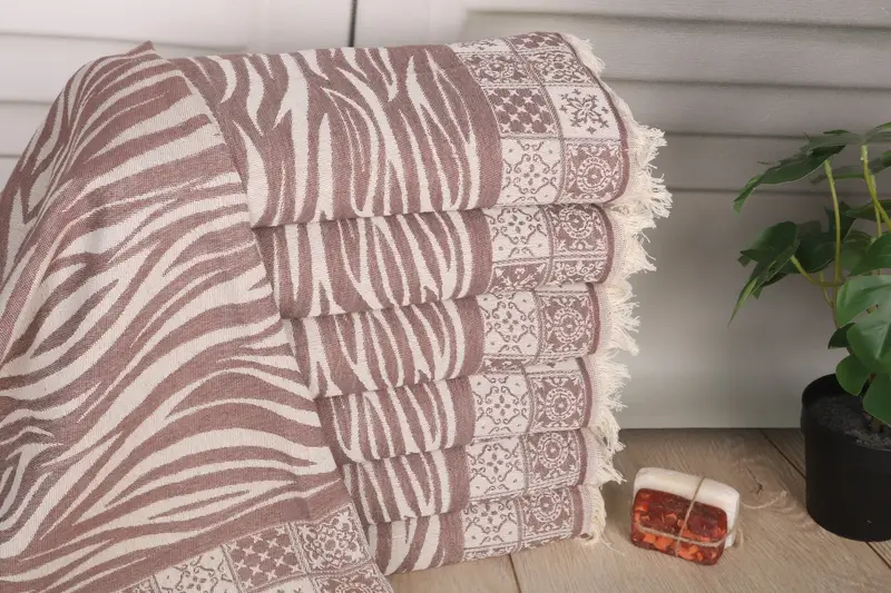 Brown Cotton Hand Towel Personalized Gifts, Beige, 20x28 inches